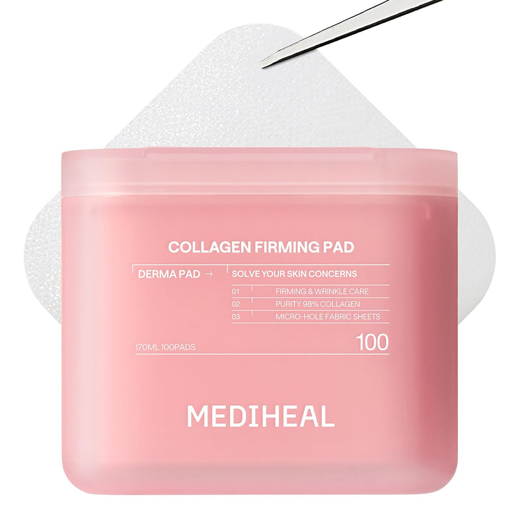 MEDIHEAL Collagen Firming Toner Pads, Skin Firming (100 Count)