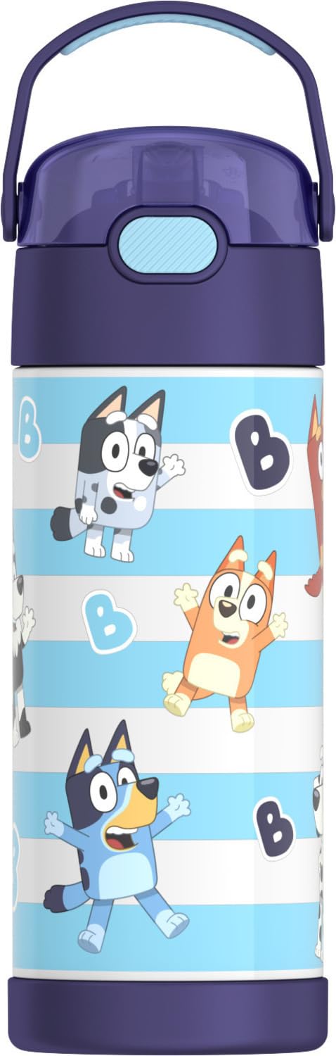 THERMOS FUNTAINER Water Bottle with Straw, 14oz, Bluey