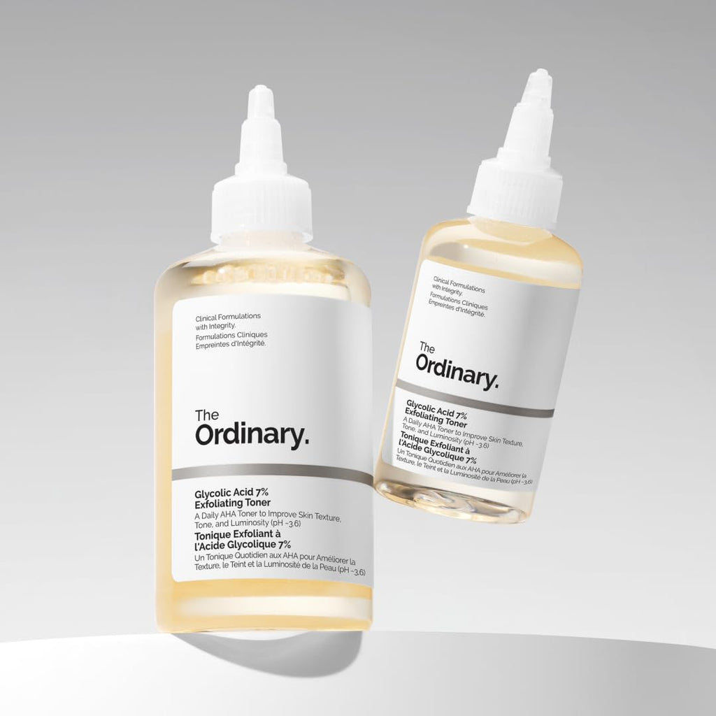 The Ordinary Glycolic Acid 7% Exfoliating Toner, Brightening and Smoothing Daily Toner for More Even-Looking Skin Tone, 240ml