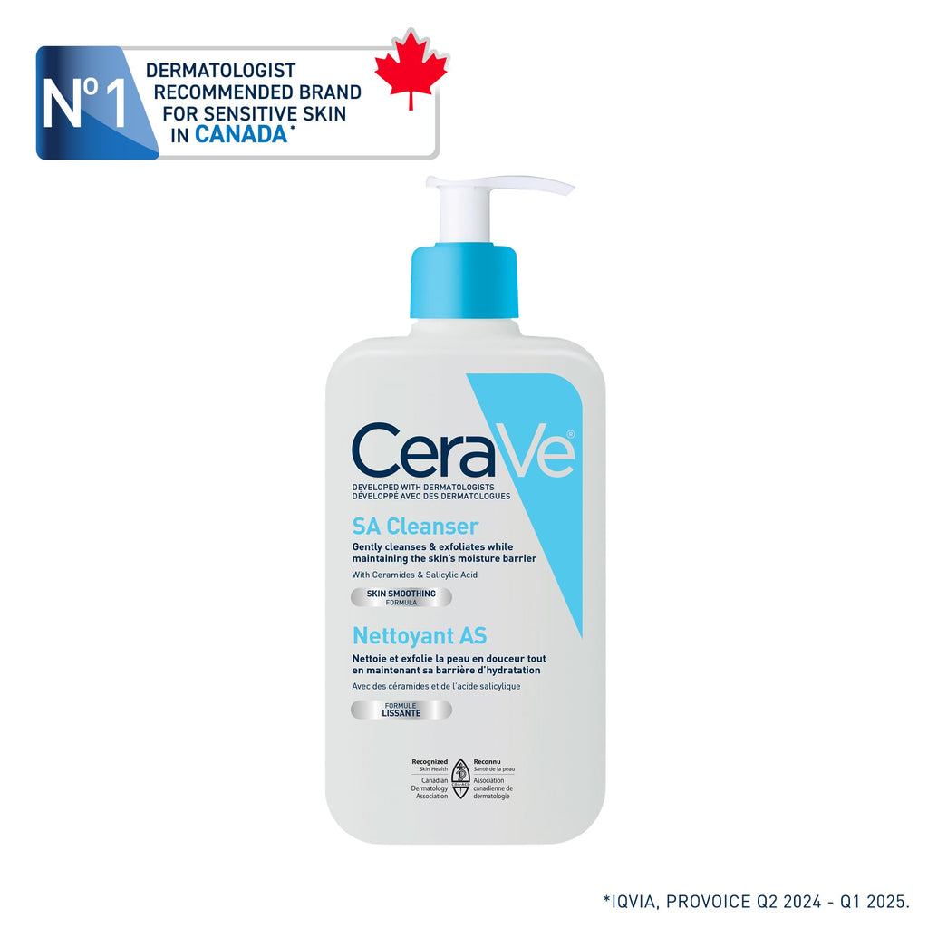 CeraVe Salicylic Acid Cleanser, Renewing Exfoliating Face Wash With Vitamin D for Normal Skin, Fragrance Free, Verified by CeraVe, 473ml