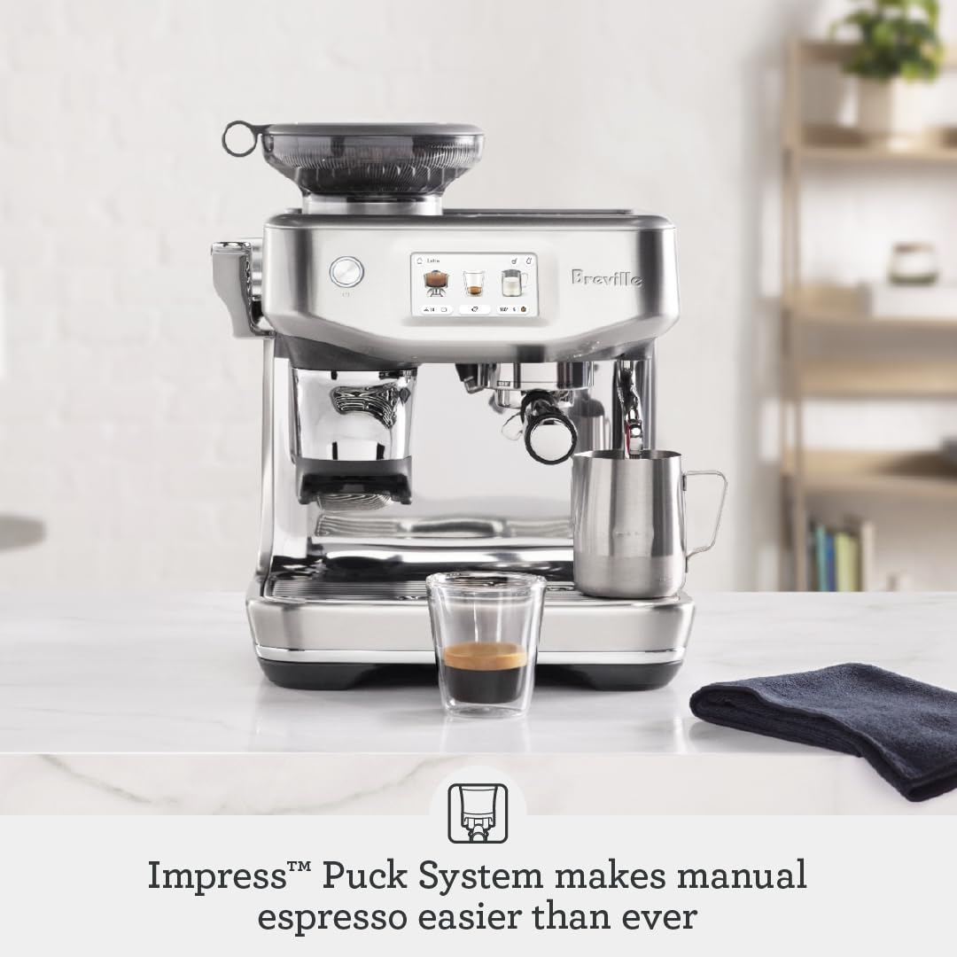 Breville the Barista Touch Impress Espresso Machine, Coffee Maker with Grinder, BES881BSS, Brushed Stainless Steel