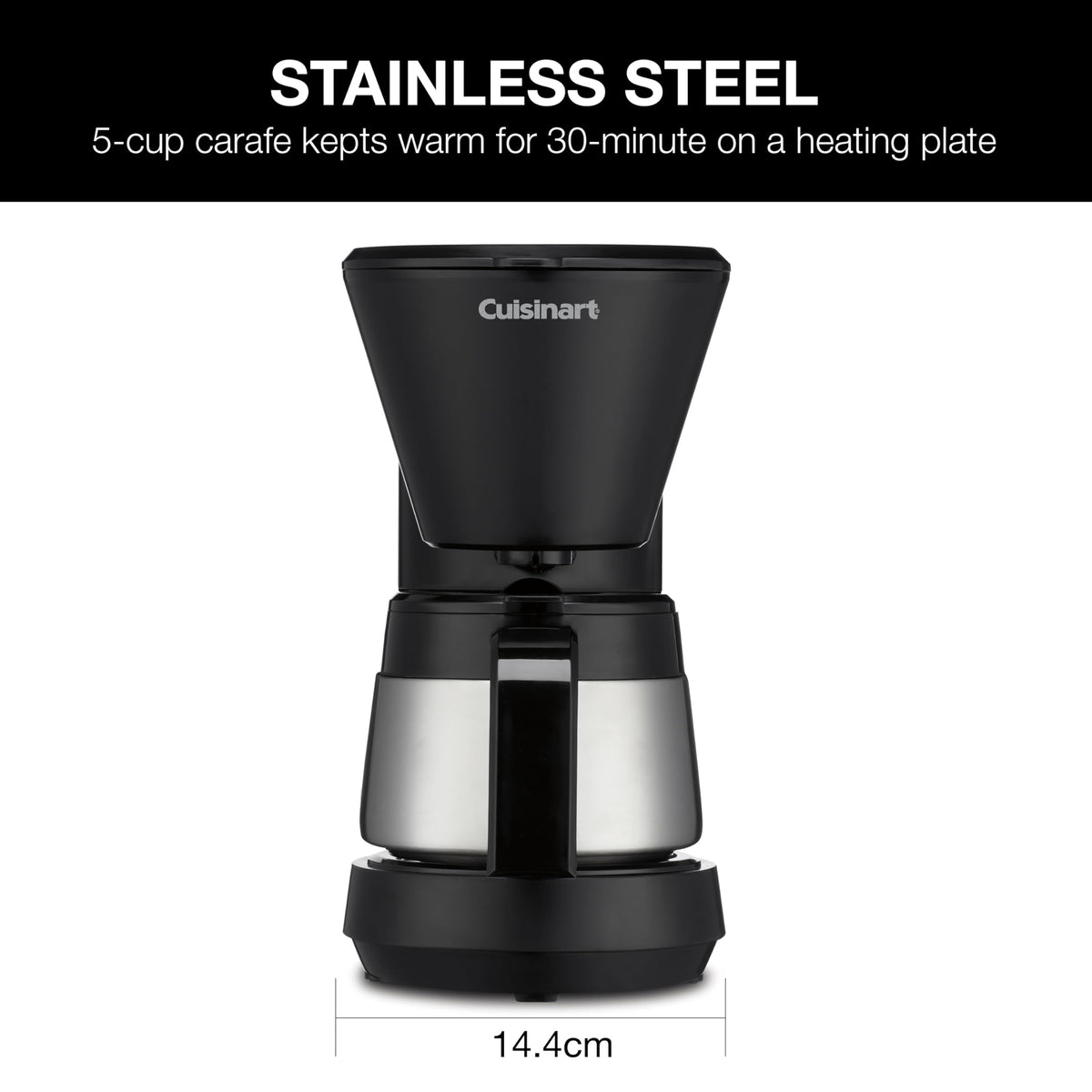 Cuisinart Coffee Maker, Stainless Steel Carafe, Programmable, 5 Cups