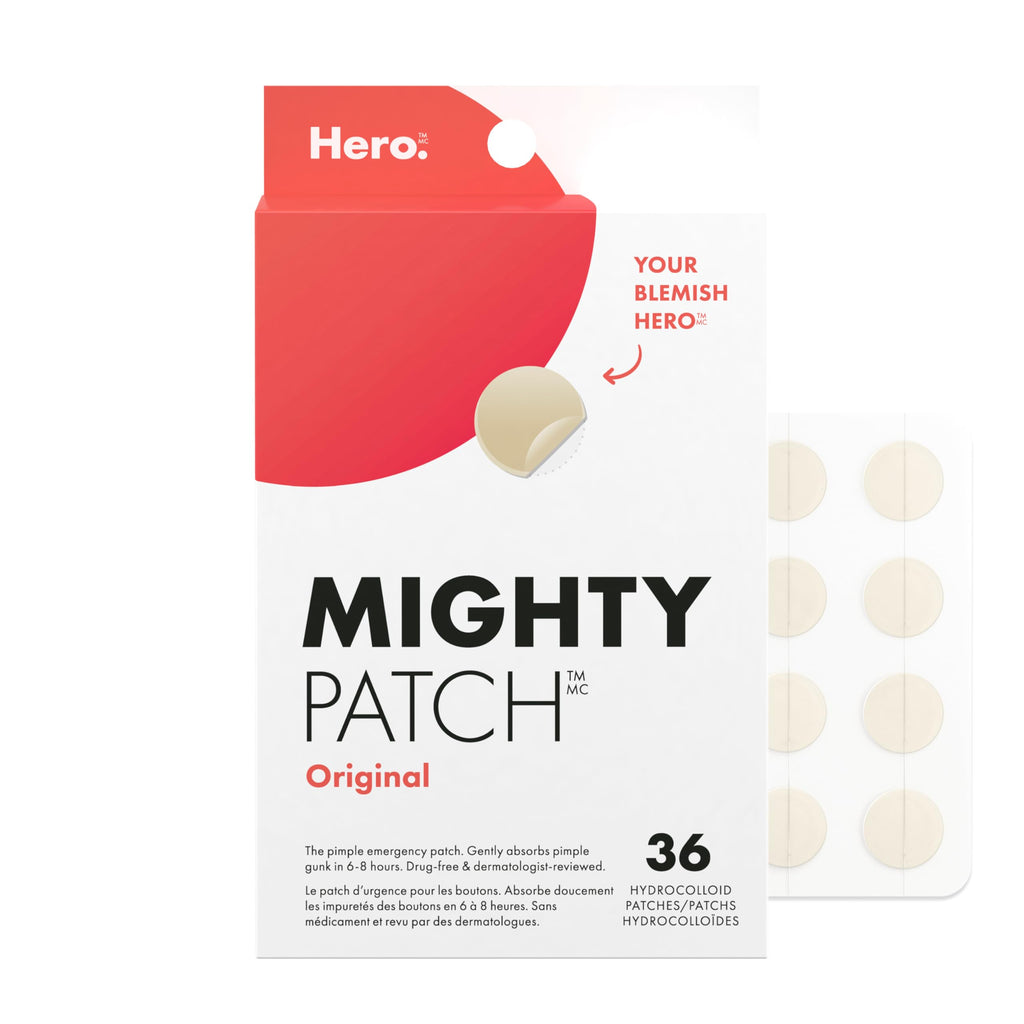 Hero Cosmetics Mighty Patch Original Hydrocolloid Pimple Patches, 36 Ct