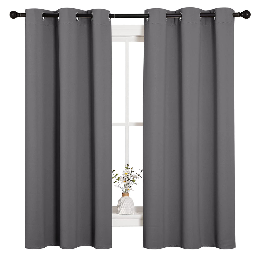NICETOWN Blackout Curtains 2 Panels for Bedroom (W42 x L63,Grey)