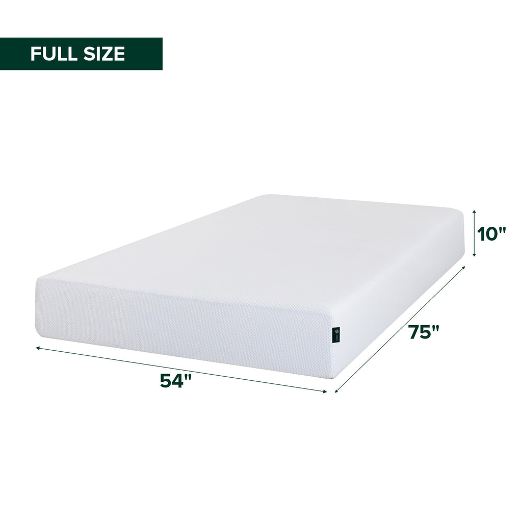 Zinus Full Mattress, 10 Inch Green Tea Cooling Gel Memory Foam, Mattress in a Box, CertiPUR-US Certified with Pressure Relief Cool Sleep, 10 Years Warranty, Full Size