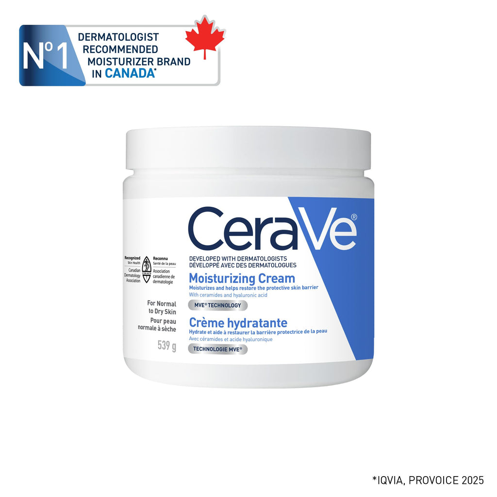CeraVe Moisturizing Cream for Dry-Very Dry Skin on the Face & Body, 539g