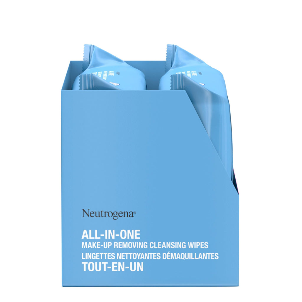 Neutrogena All-in-One Makeup Removing Cleansing Wipes, Twin Pack, 50 Count