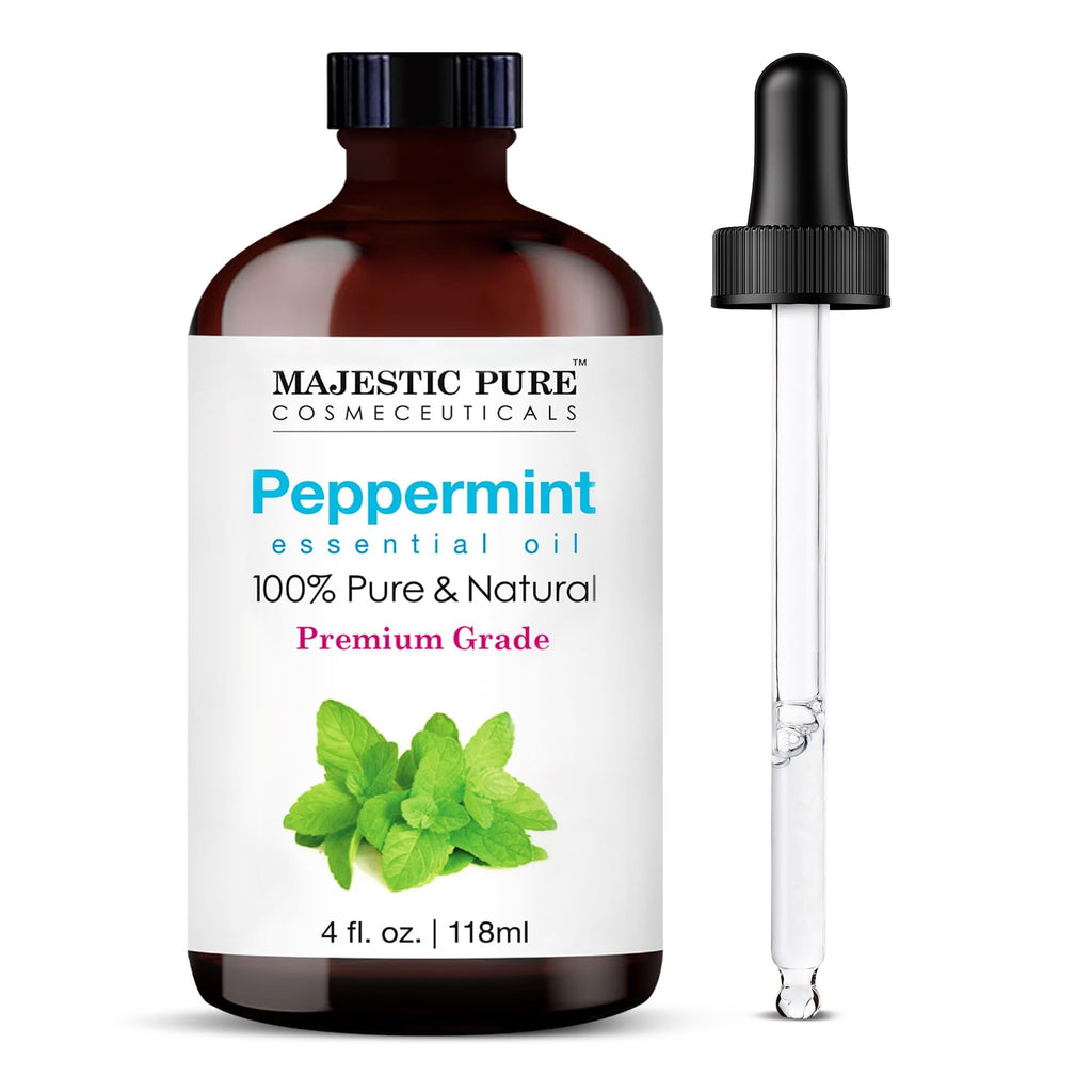 Majestic Pure Peppermint Essential Oil for Diffuser - 4 Fl Oz