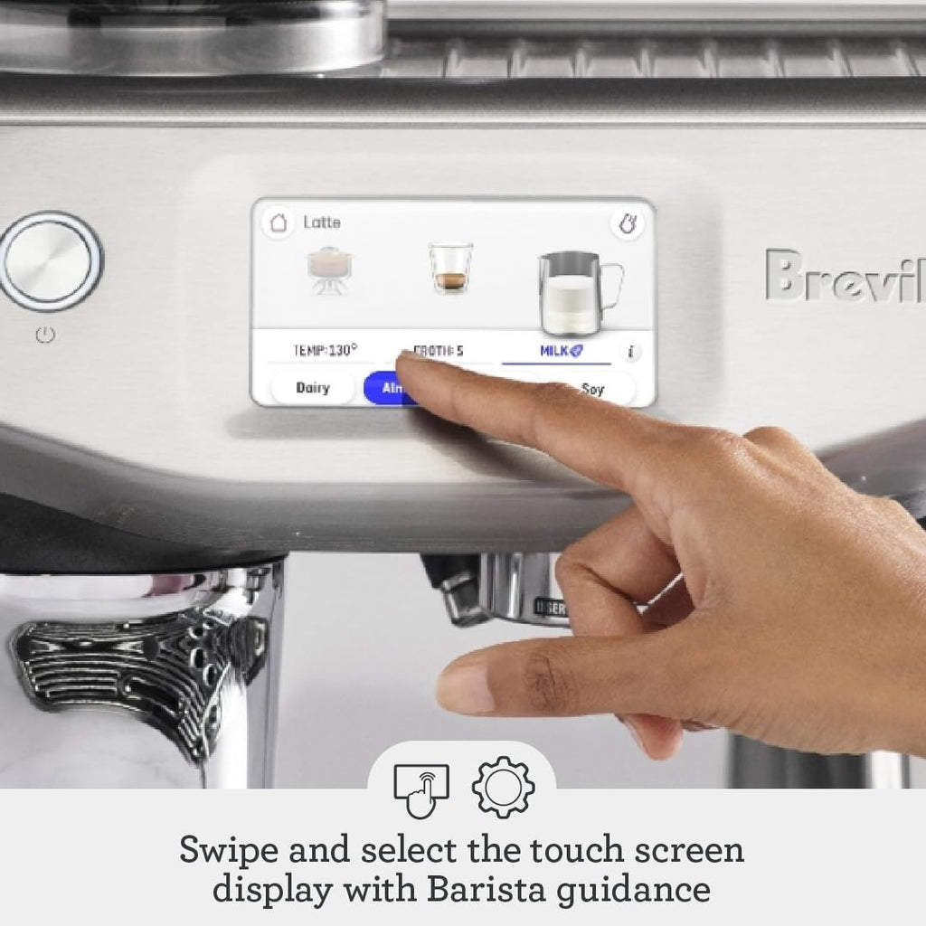 Breville the Barista Touch Impress Espresso Machine, Coffee Maker with Grinder, BES881BSS, Brushed Stainless Steel