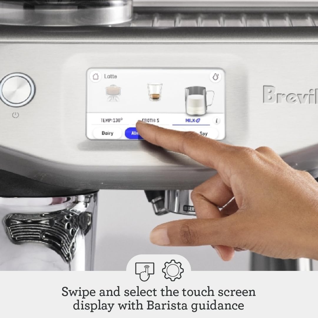 Breville the Barista Touch Impress Espresso Machine, Coffee Maker with Grinder, BES881BSS, Brushed Stainless Steel