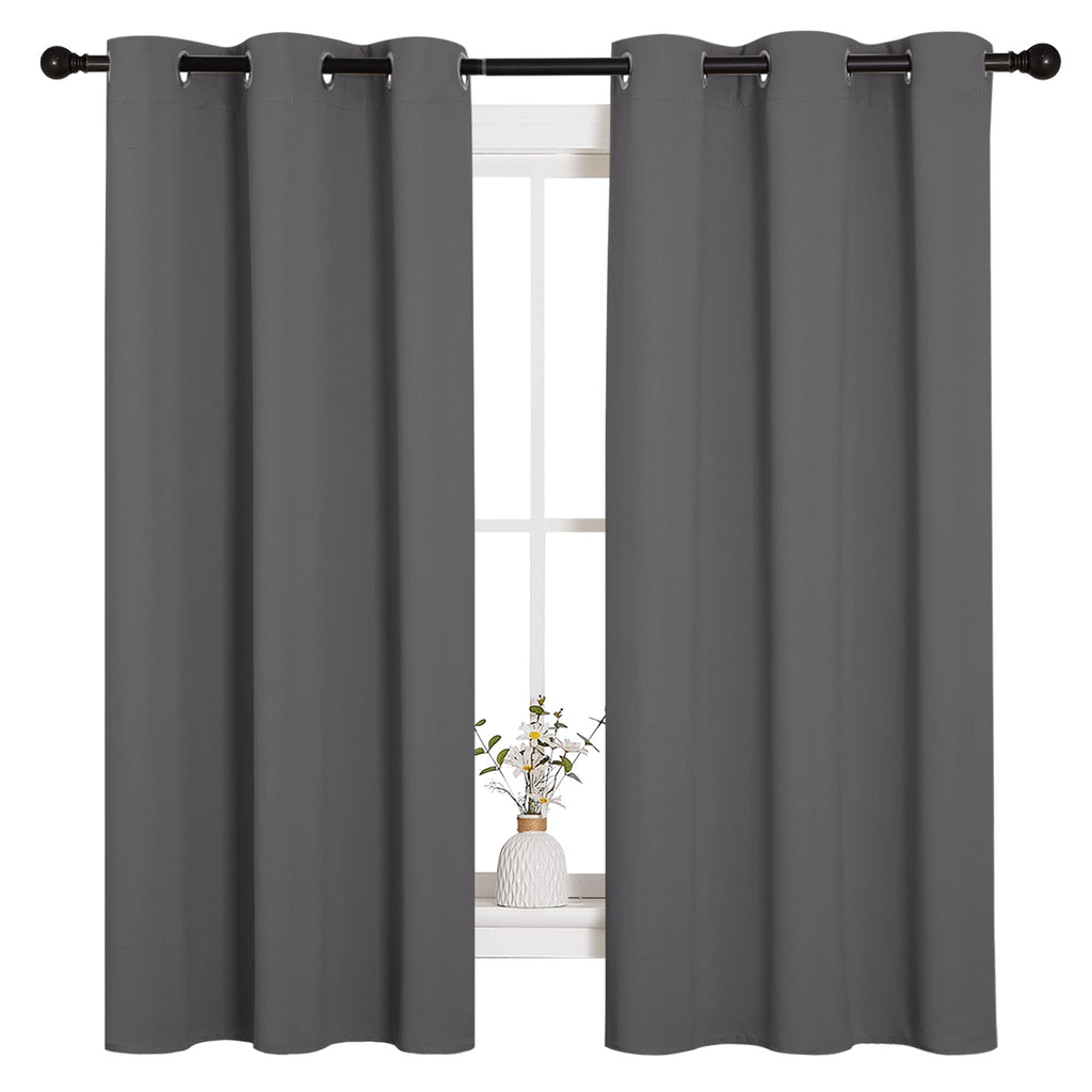 NICETOWN Blackout Curtains 2 Panels for Bedroom (W42 x L63,Grey)
