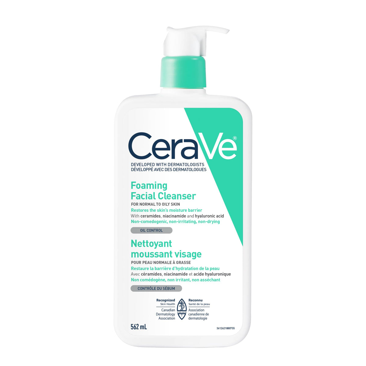 CeraVe Foaming Face Wash with Niacinamide & Hyaluronic Acid, 562mL