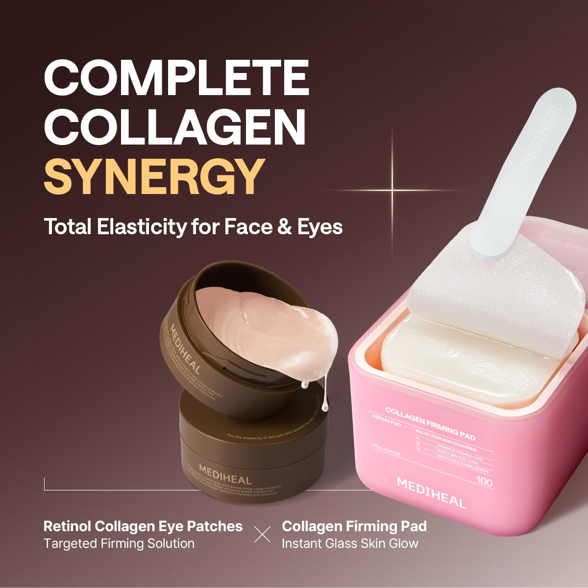 MEDIHEAL 95% Retinol & Collagen Under Eye Patches, Wrinkle Care (60 Count)