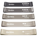 Gritin Resistance Bands, Set of 5 Skin-Friendly Resistance Exercise Band