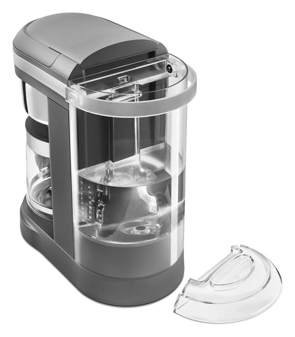 KitchenAid 12 Cup Drip Coffee Maker with Spiral Showerhead, Matte Charcoal Grey, KCM1208DG