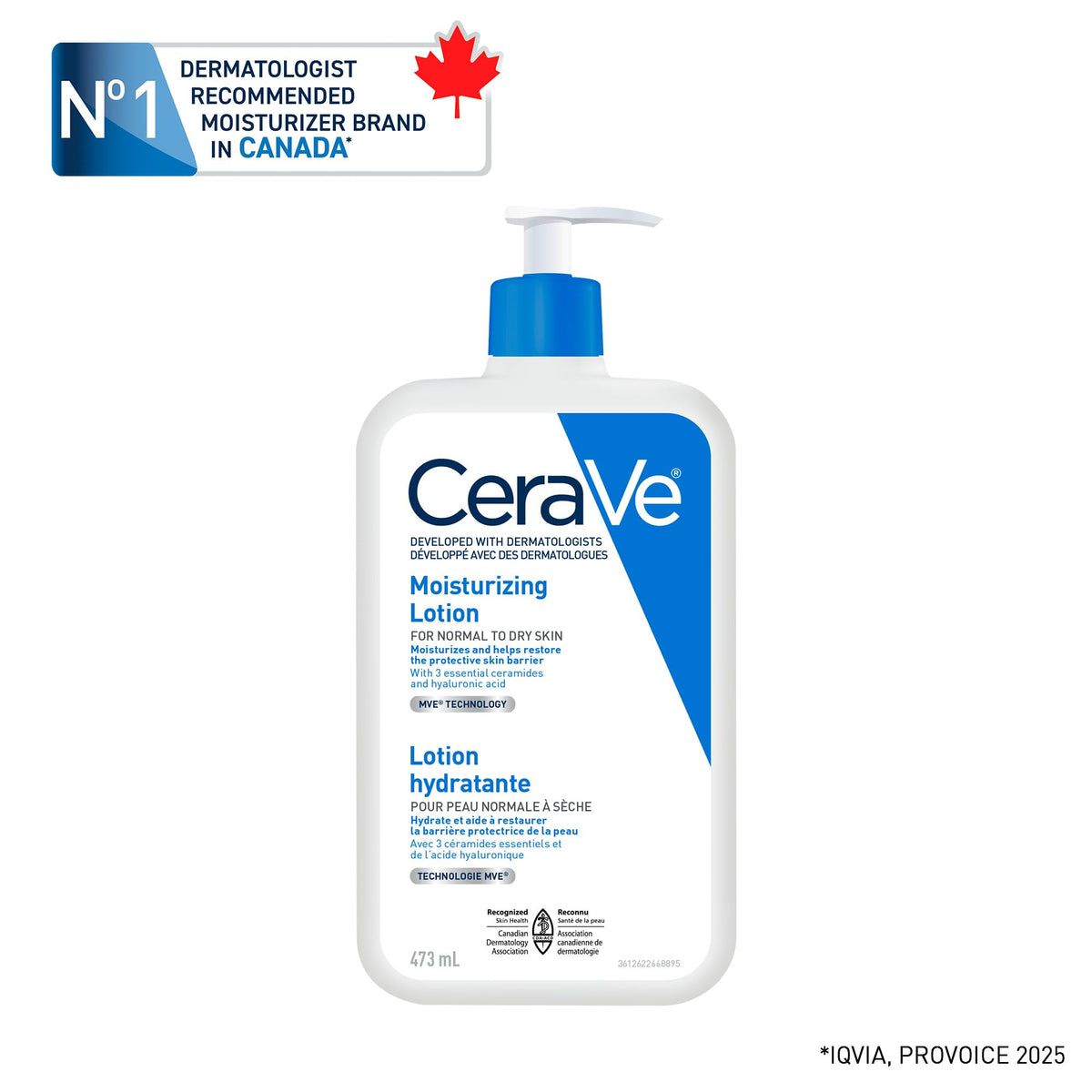 CeraVe Moisturizing Lotion for Normal to Dry Skin, Face & Body, 473mL