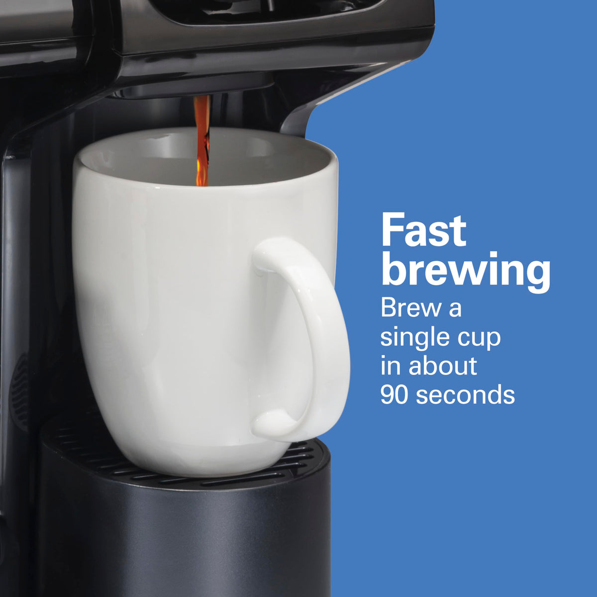 Hamilton Beach FlexBrew Trio Coffee Maker, Single Serve Pod & Grounds + 12 Cup Drip Coffee Maker, Fast Brewing, Programmable, 56 oz Removable Reservoir, Black (49902JN)