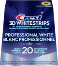 Crest 3D Whitestrips Professional White At-Home Teeth Whitening Kit, 22 Treatments, 20 Levels Whiter