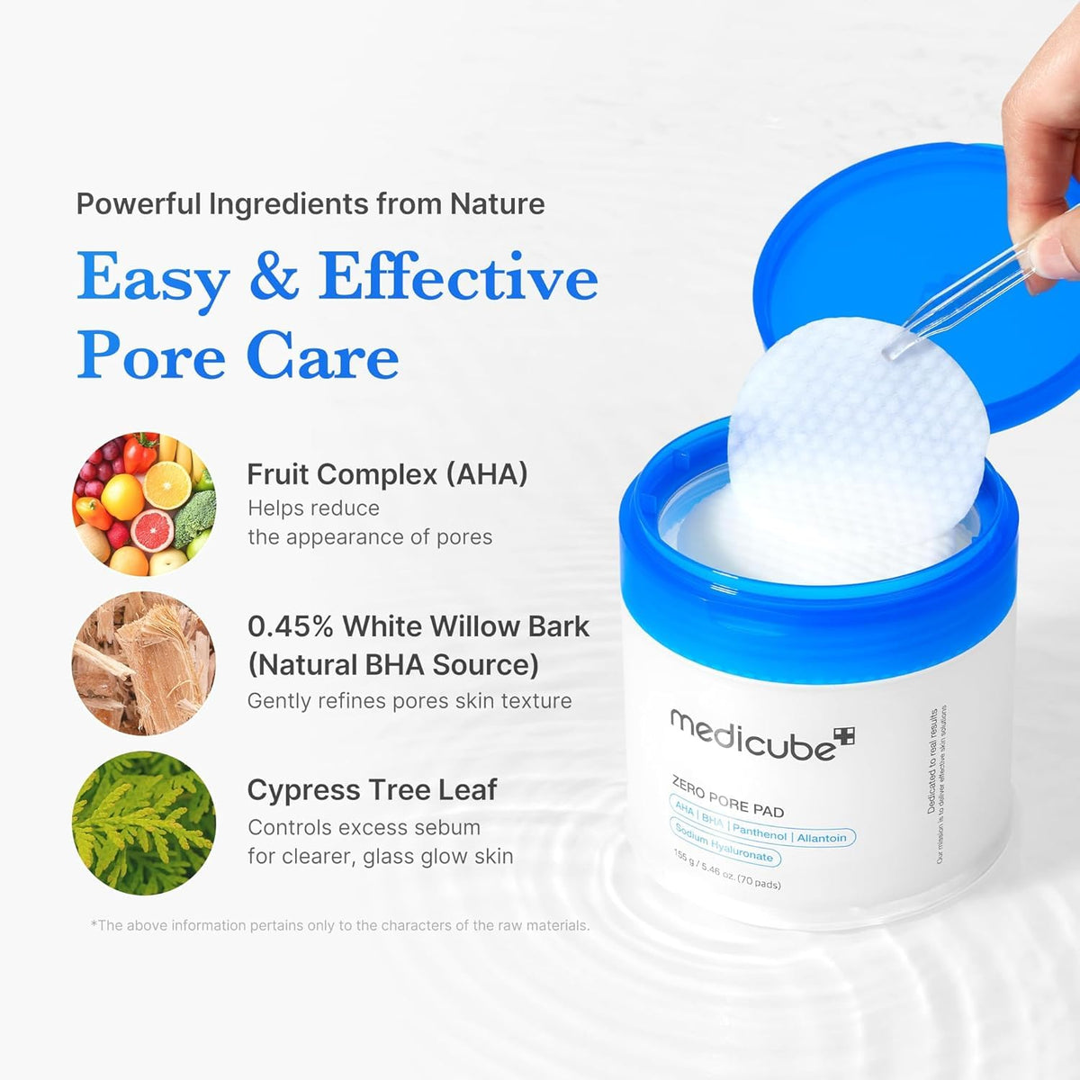 Medicube Zero Pore Pads 2.0 - Dual-Textured Facial Toner Pads for Exfoliation and Minimizing Pores with 4.5% AHA Lactic Acid & 0.45% BHA Salicylic Acid - Ideal for All Skin Types - Korean Skin Care