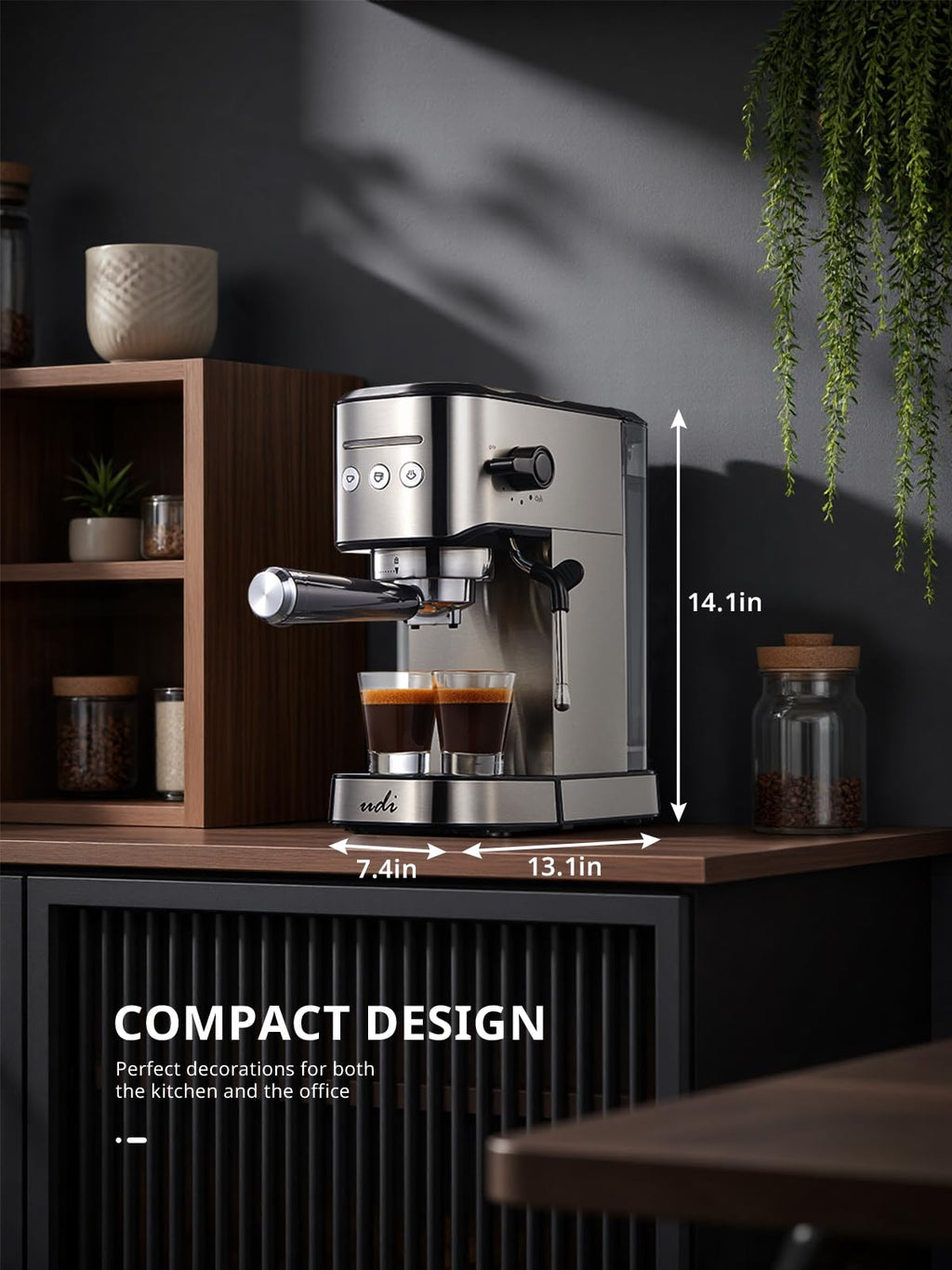 UDI Espresso Machine with Milk Frother, Professional Espresso Maker