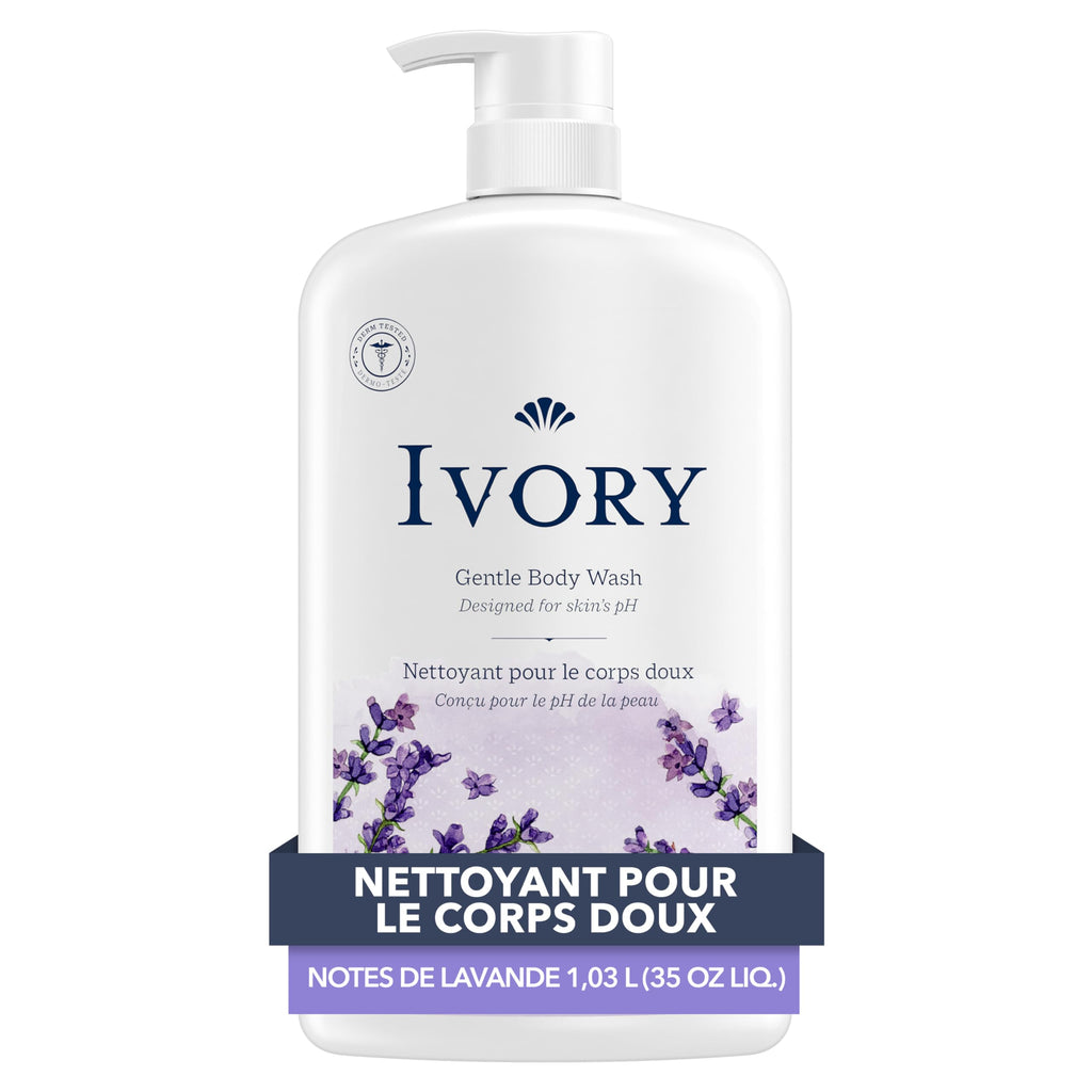 Ivory Gentle Body Wash, Notes of Lavender, 1.03 L