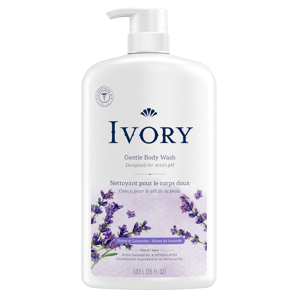 Ivory Gentle Body Wash, Notes of Lavender, 1.03 L