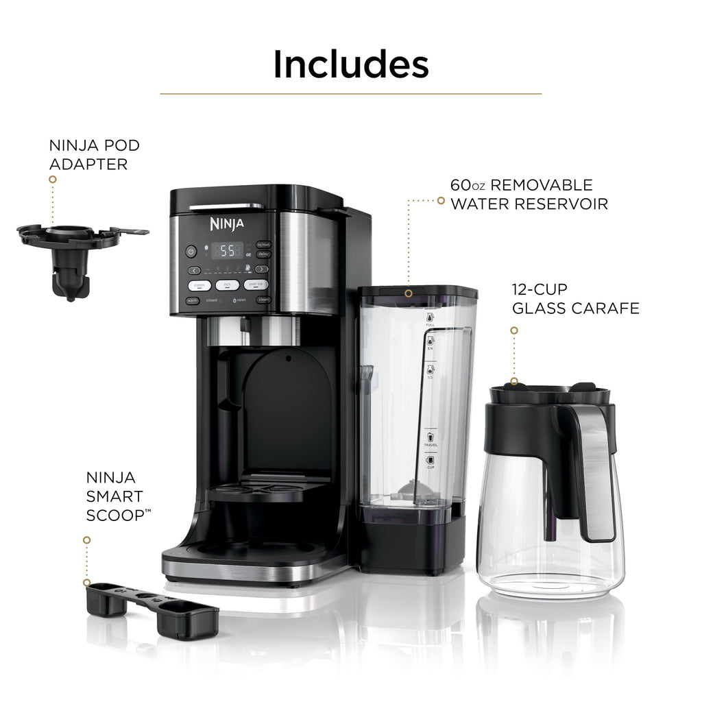 Ninja Drip Coffee Maker | DualBrew Pro Hot & Iced | Black, CFP101C