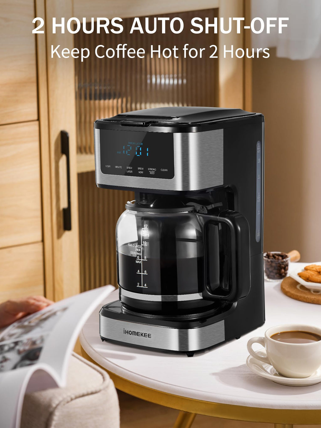 Coffee Maker, Programmable Drip Coffee Machine 12 Cup