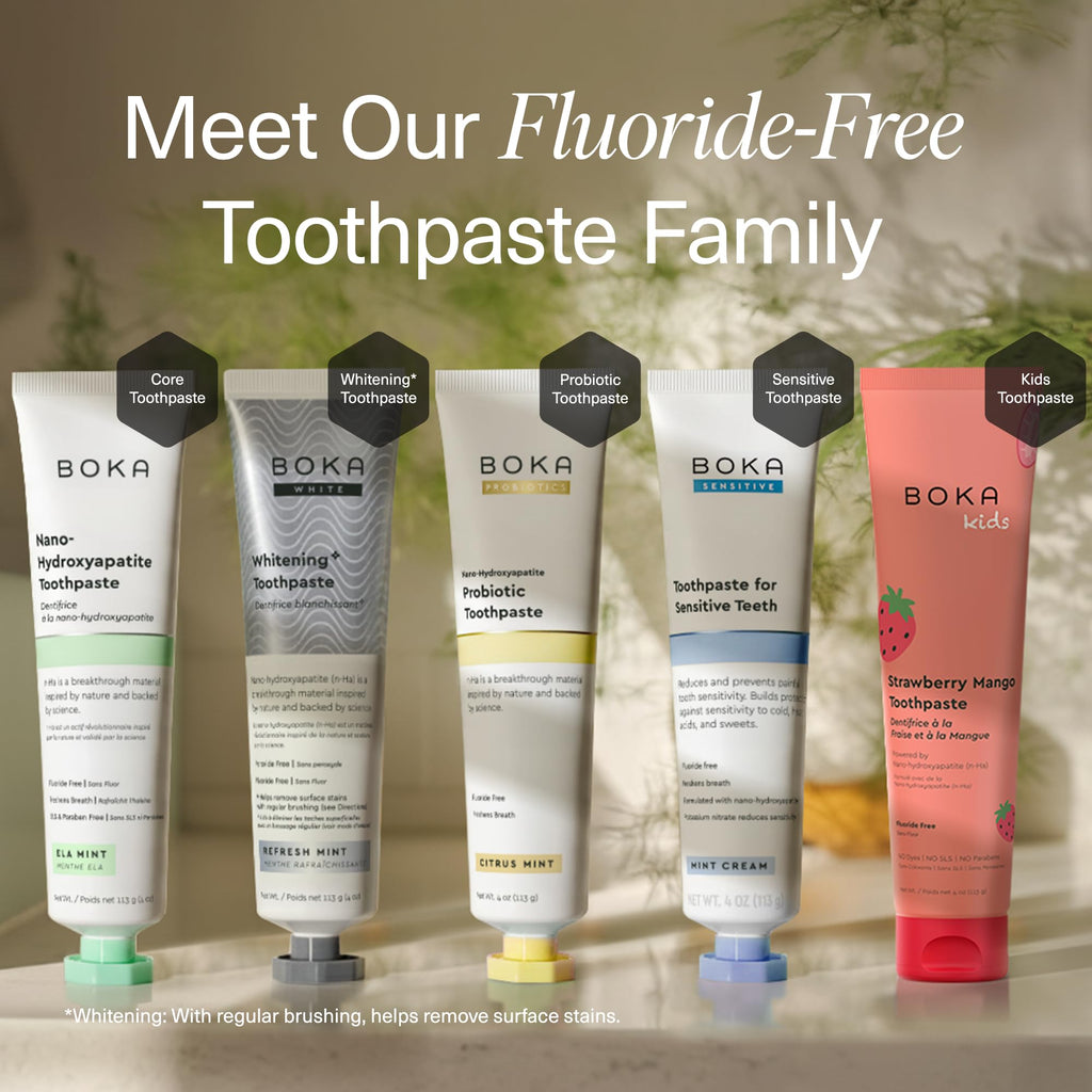 Boka Toothpaste - Fluoride Free, Nano Hydroxyapatite Toothpaste