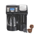 Hamilton Beach FlexBrew Trio Coffee Maker, Single Serve Pod & Grounds + 12 Cup Drip Coffee Maker, Fast Brewing, Programmable, 56 oz Removable Reservoir, Black (49902JN)