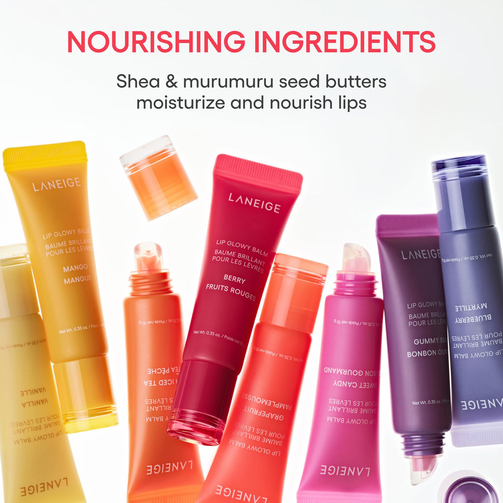 LANEIGE Lip Glowy Balm, Berry: Sheer Tinted Lip Moisturizer with Shea Butter, for Hydrating Shine & Soft Lips