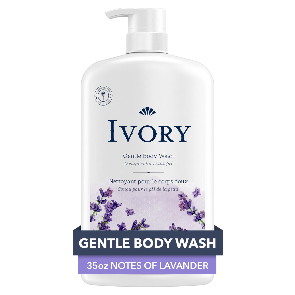 Ivory Gentle Body Wash, Notes of Lavender, 1.03 L