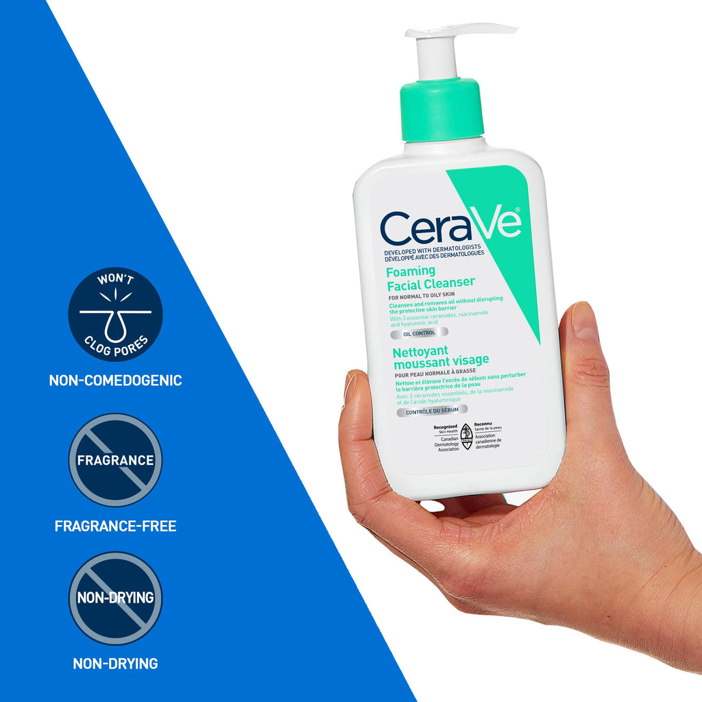 CeraVe Foaming Face Wash with Niacinamide & Hyaluronic Acid, 562mL