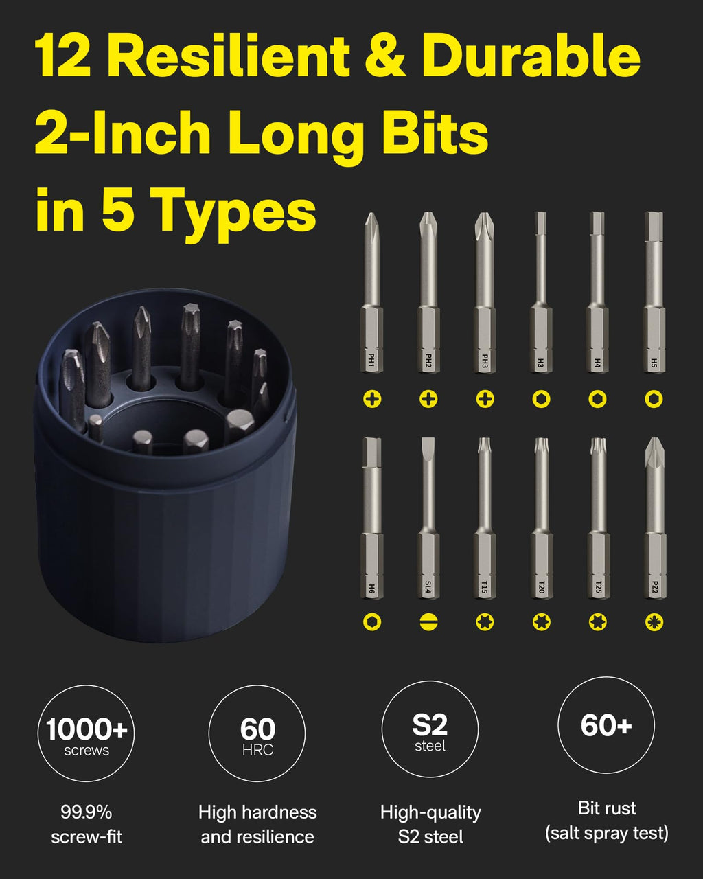 HOTO Electric Screwdriver Set, 3.6V Cordless Screwdriver Set