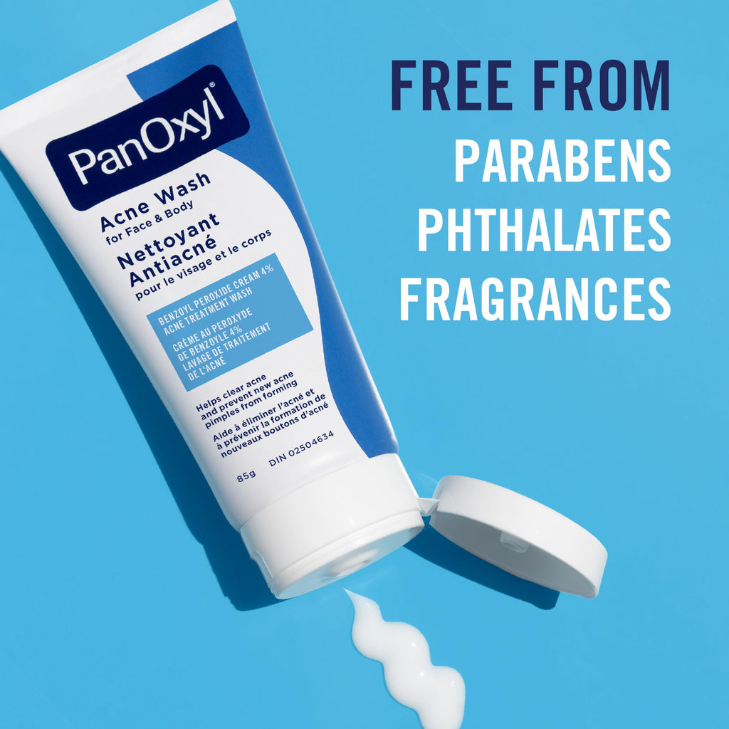 PanOxyl Acne Wash, 4% Benzoyl Peroxide, For Face & Body, 85g