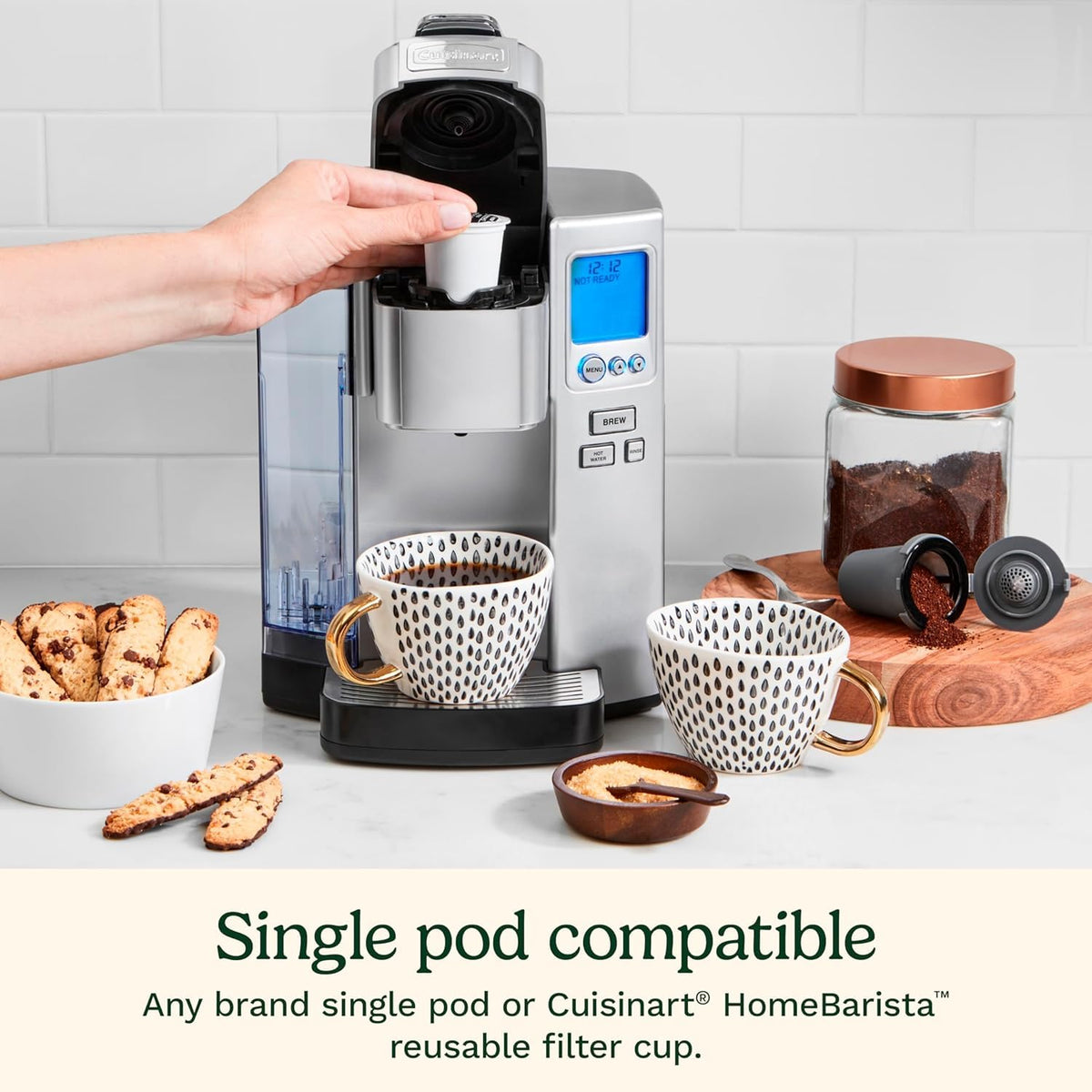 Cuisinart Coffee Maker, Single Serve & Programmable, 5 Cup Sizes