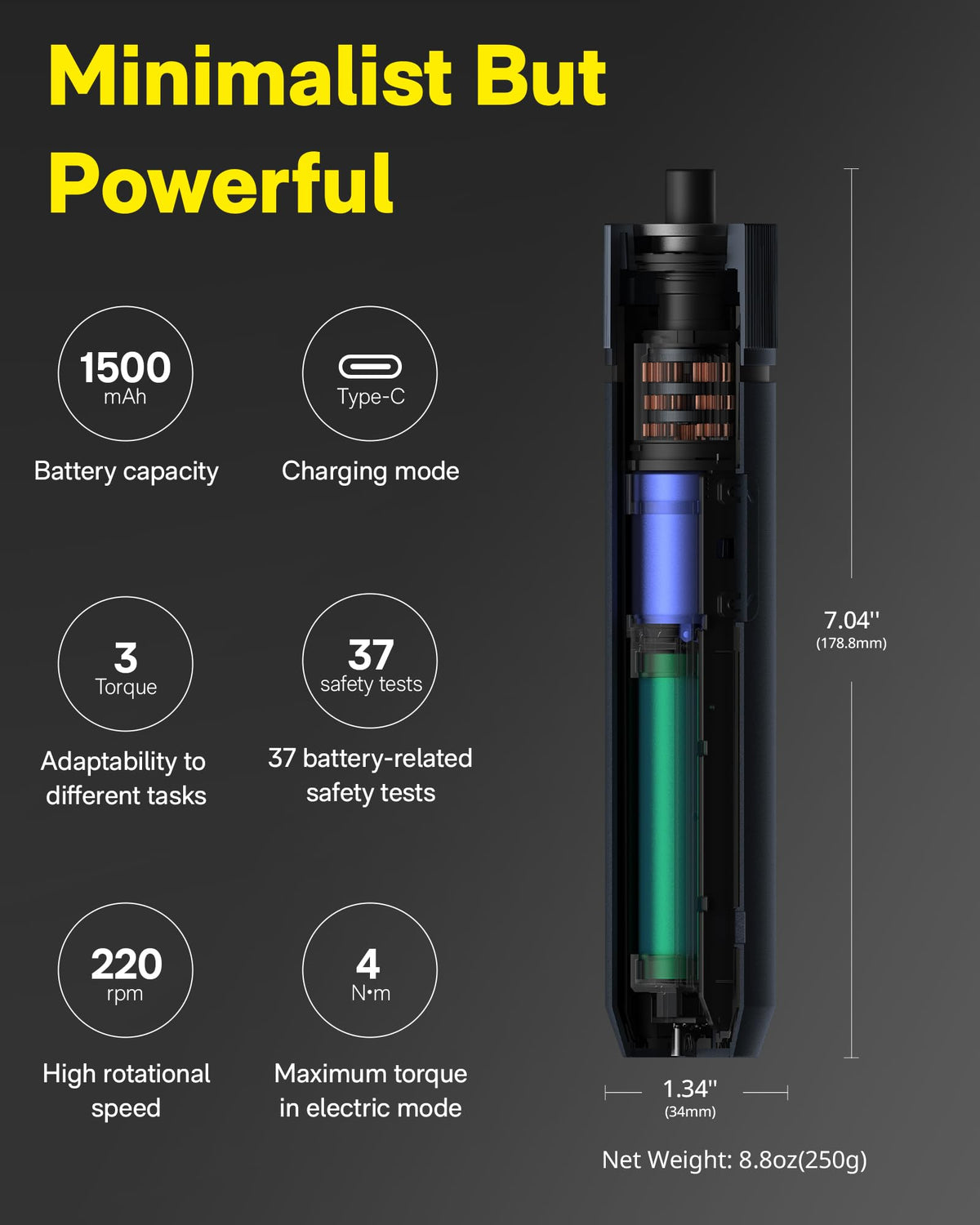 HOTO Electric Screwdriver Set, 3.6V Cordless Screwdriver Set