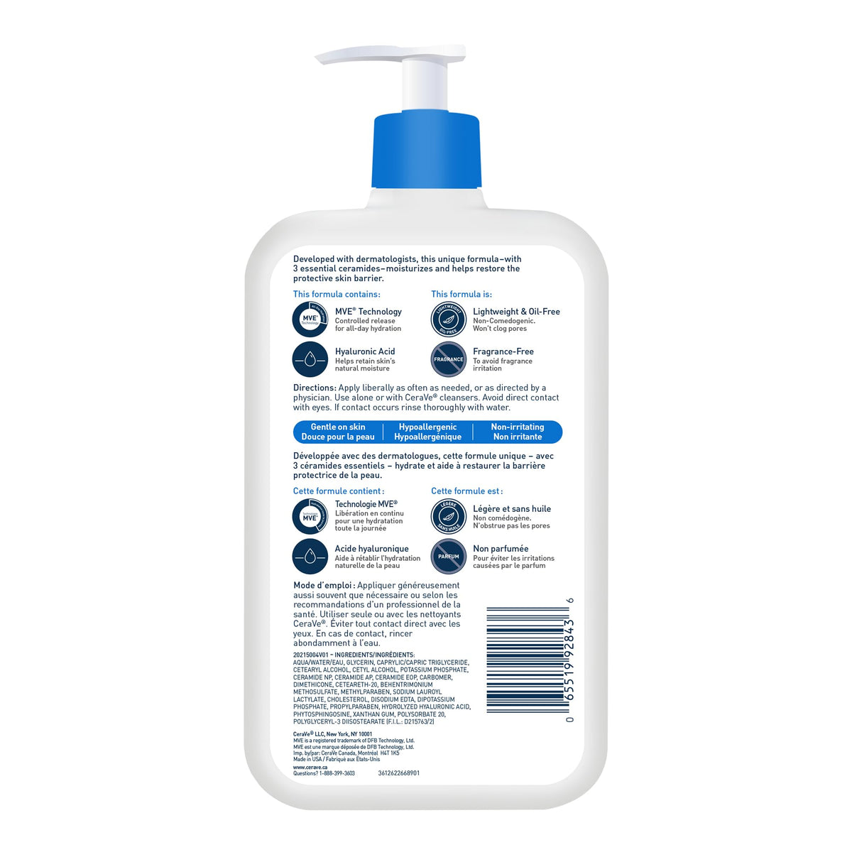 CeraVe Moisturizing Lotion for Normal to Dry Skin, Face & Body, 473mL