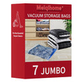 Vacuum Storage Bags 7 Jumbo, Space Saver Sealer Bags,Plastic Packaging Bags,Compression Bags for Clothes, Pillows, Comforters, Blankets, Bedding