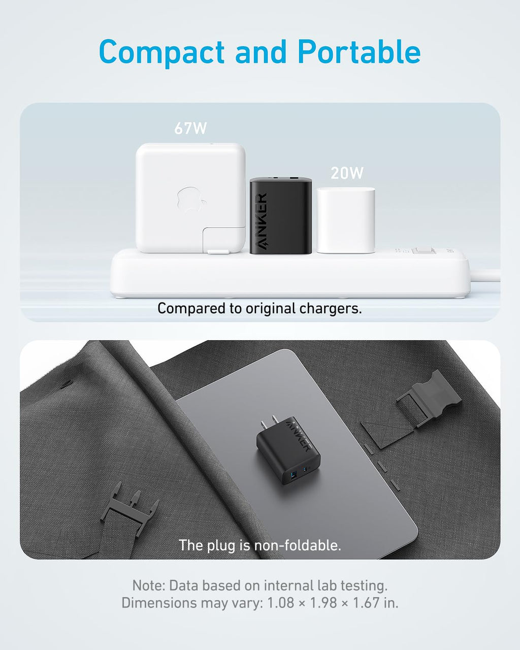 Anker Phone Charger, 20W USB C Charger Block, Type C Charger Fast Charging