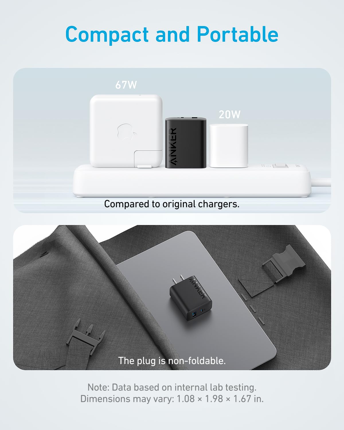 Anker Phone Charger, 20W USB C Charger Block, Type C Charger Fast Charging