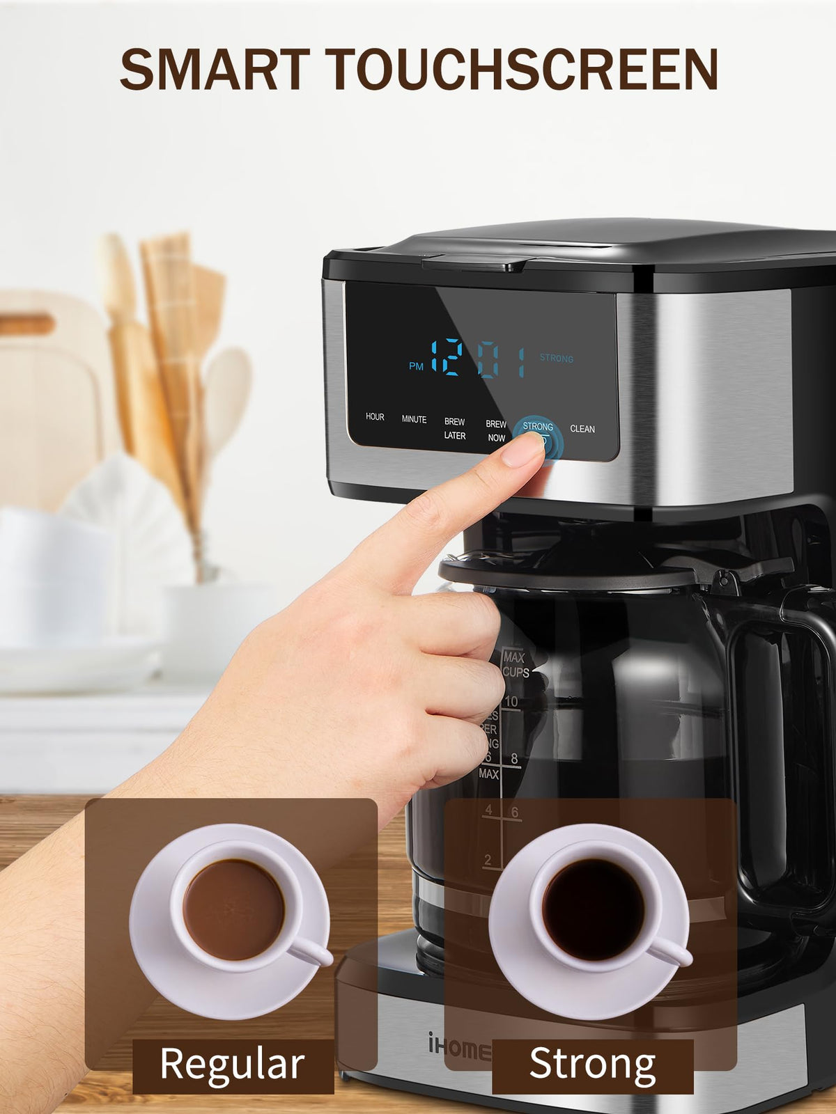 Coffee Maker, Programmable Drip Coffee Machine 12 Cup