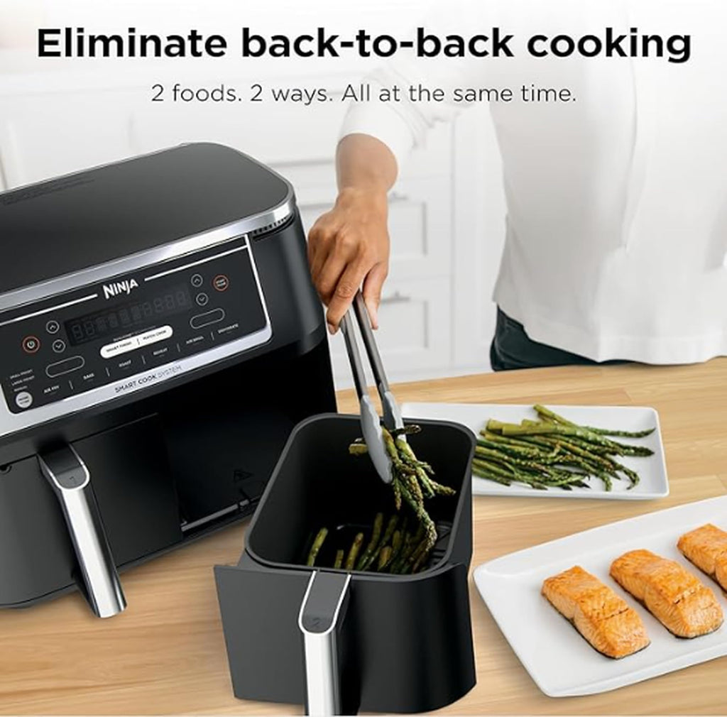 Ninja Foodi Air Fryer, 10 Qt/9.5L DualZone, 6-in-1, Black, DZ302C