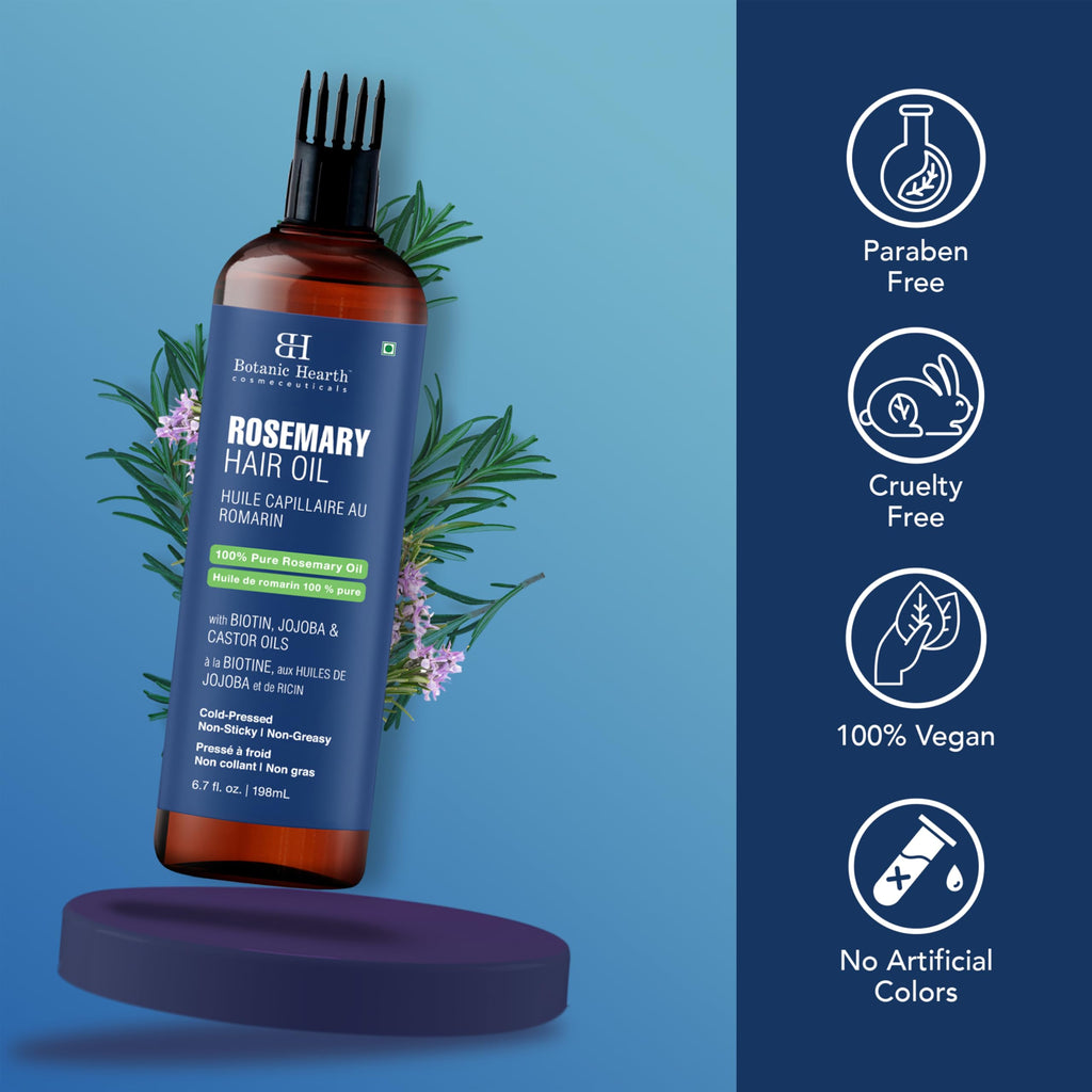Botanic Hearth Rosemary Hair Oil for Hair & Scalp, 6.7 Fl Oz