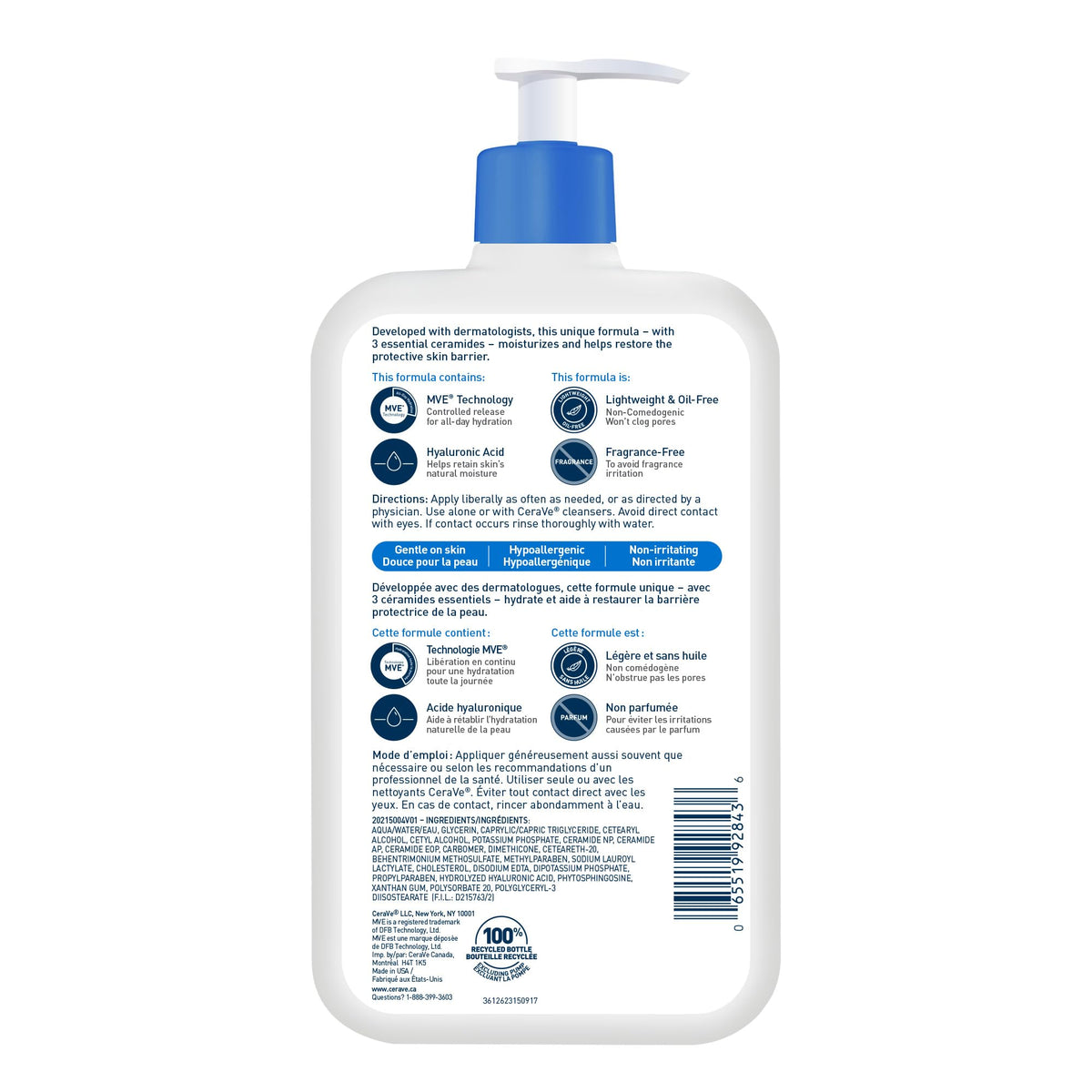 CeraVe Moisturizing Lotion for Normal to Dry Skin, Face & Body, 473mL