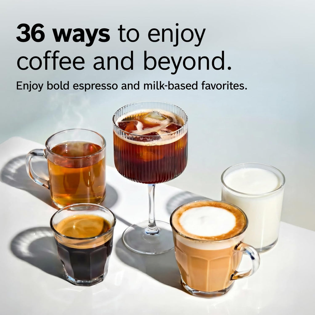 Bosch 800 Series Fully Automatic Coffee, Espresso Machine- Stainless Steel | Double Cup, Touchscreen, Large Bean Capacity, 36 Drinks, Cold Brew, Save up to 30 Profiles - Integrated Milk Container