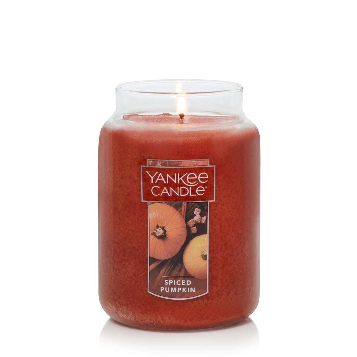 Yankee Candle Scented Candle, Spiced Pumpkin, Original Large Jar Candle, 110-150 Hours of Burn Time, 22 oz.
