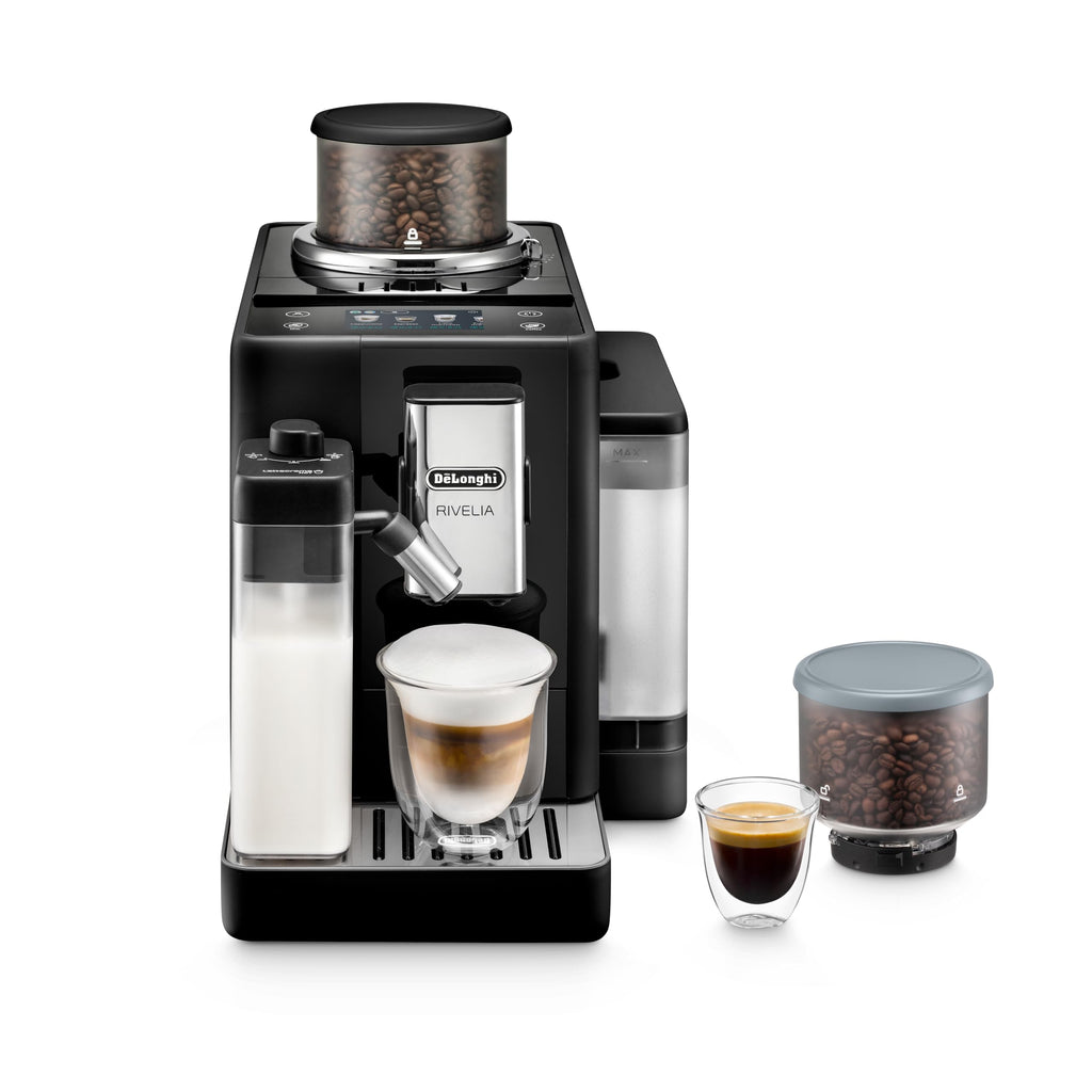 De'Longhi Rivelia Automatic Espresso Machine, Milk Frother, Black