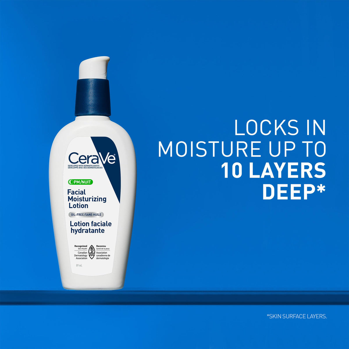 CeraVe Facial Moisturizing Lotion Pm | Ultra Lightweight, Night Face Moisturizer With Hyaluronic Acid | Fragrance Free, 89 Milliliters (1 Pack)
