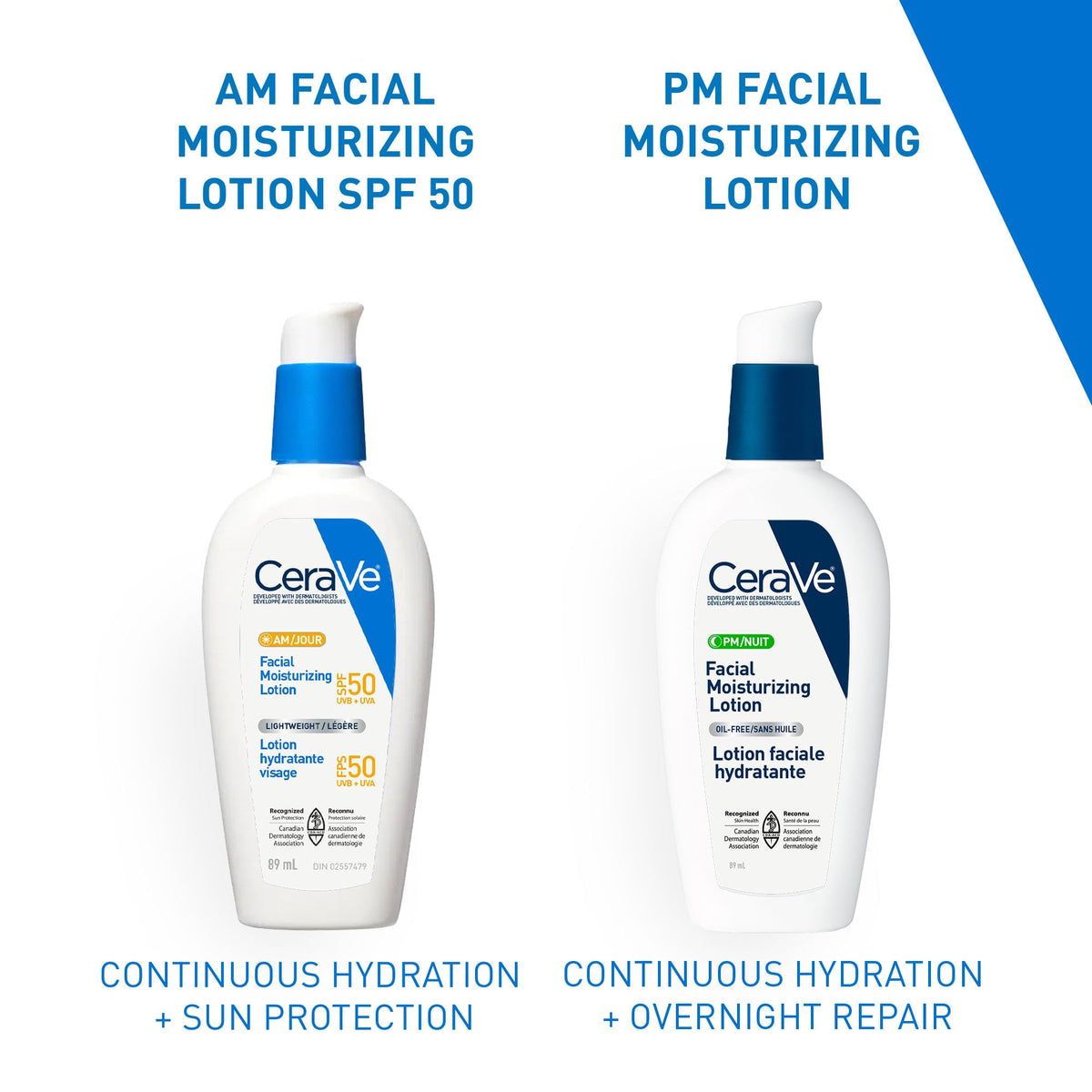 CeraVe Facial Moisturizing Lotion Pm | Ultra Lightweight, Night Face Moisturizer With Hyaluronic Acid | Fragrance Free, 89 Milliliters (1 Pack)